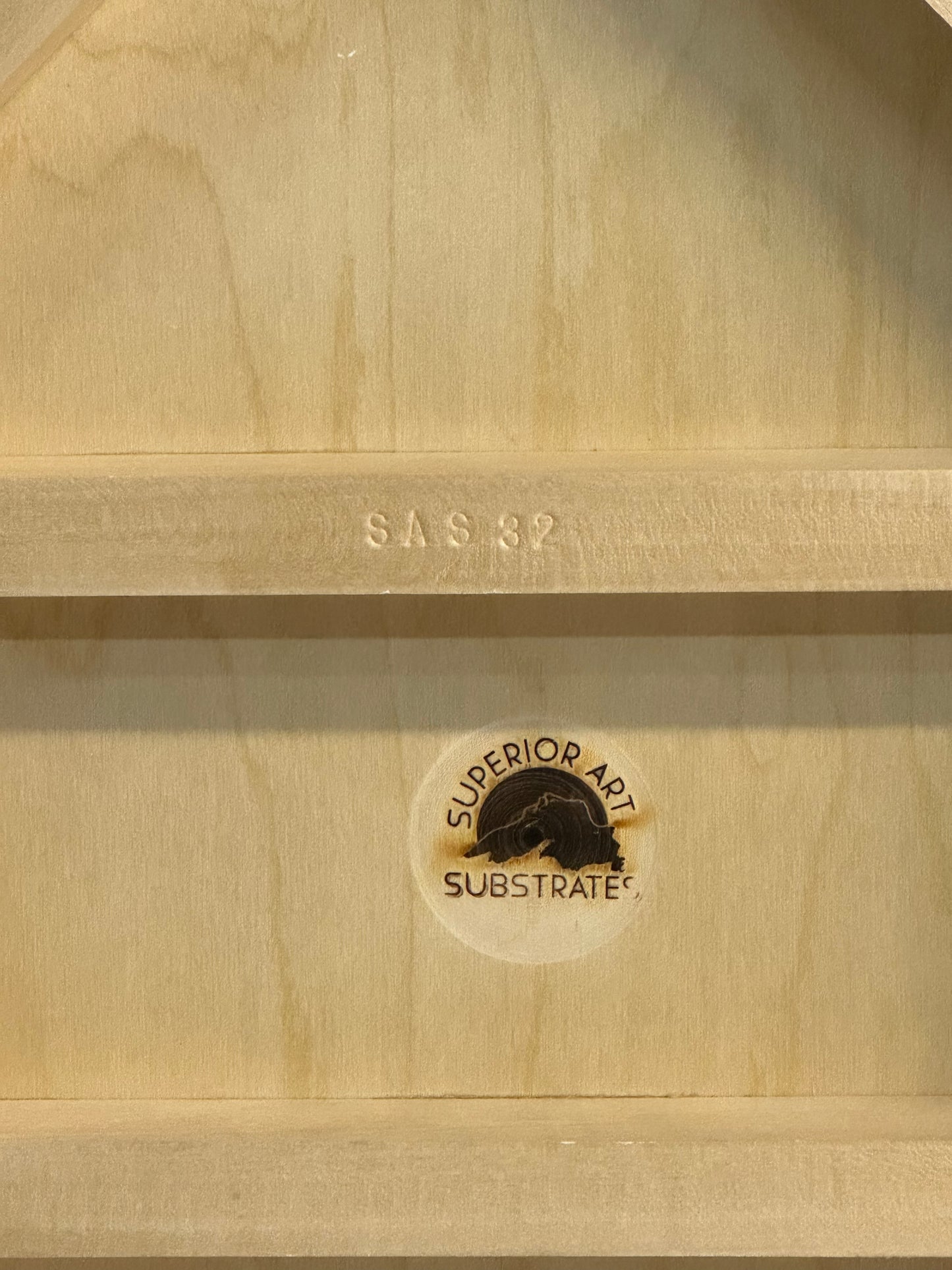 Quartersawn Red Oak and Baltic Birch 12" x 20" Hardwood Cradled Substrate