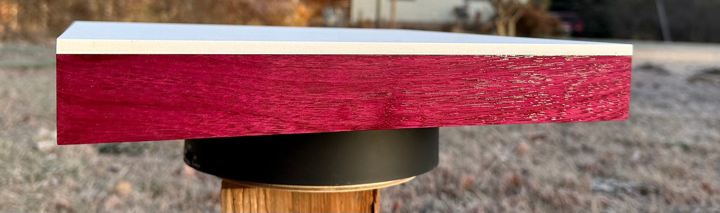 Exotic Purpleheart and Baltic Birch 12" x 12" Hardwood Cradled Substrate